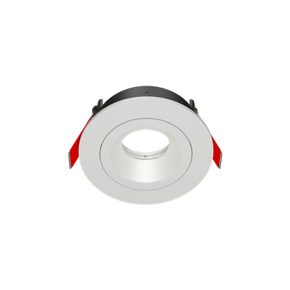 Рамка для модульного светильника "ВАРТОН" FLEX 50 02 круглая встраиваемая 110х45мм RAL9010 поворотная
